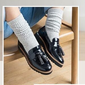 Franco Sarto Carolynn Patent Loafers | Glossy Black Platform | Women’s Size 7